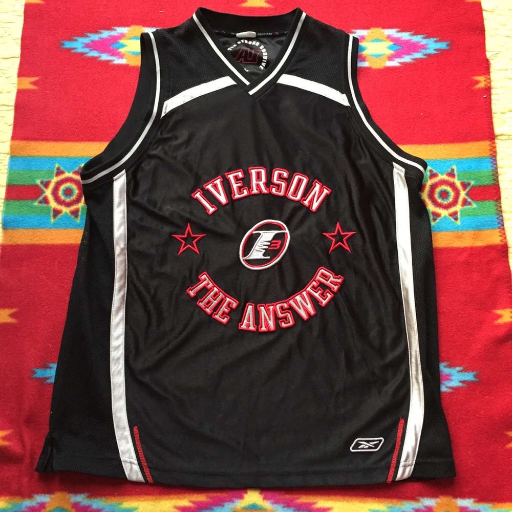 Vtg Reebok Allen Iverson The Answer #3 Jersey